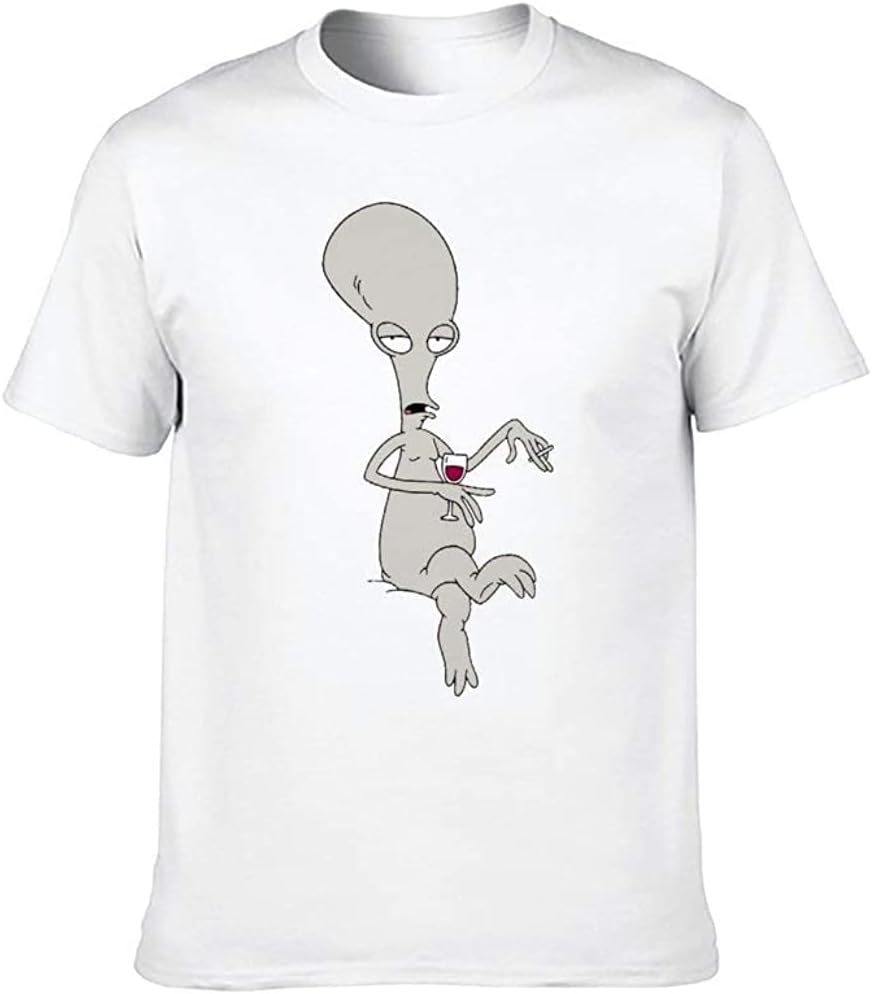 GANGSHI american dad roger cute t shirt 3xl, white