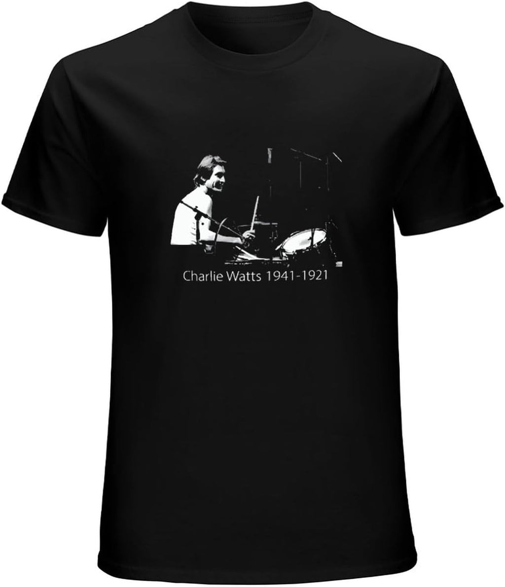 Charlie Watts Awesome Drummer T-Shirt Tribute to The Legends Top Tee XS