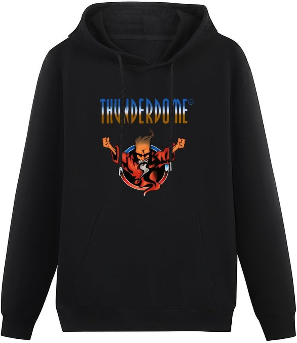 EtLin Thunderdom Men's Graphic Print Long Sleeve Hoodie