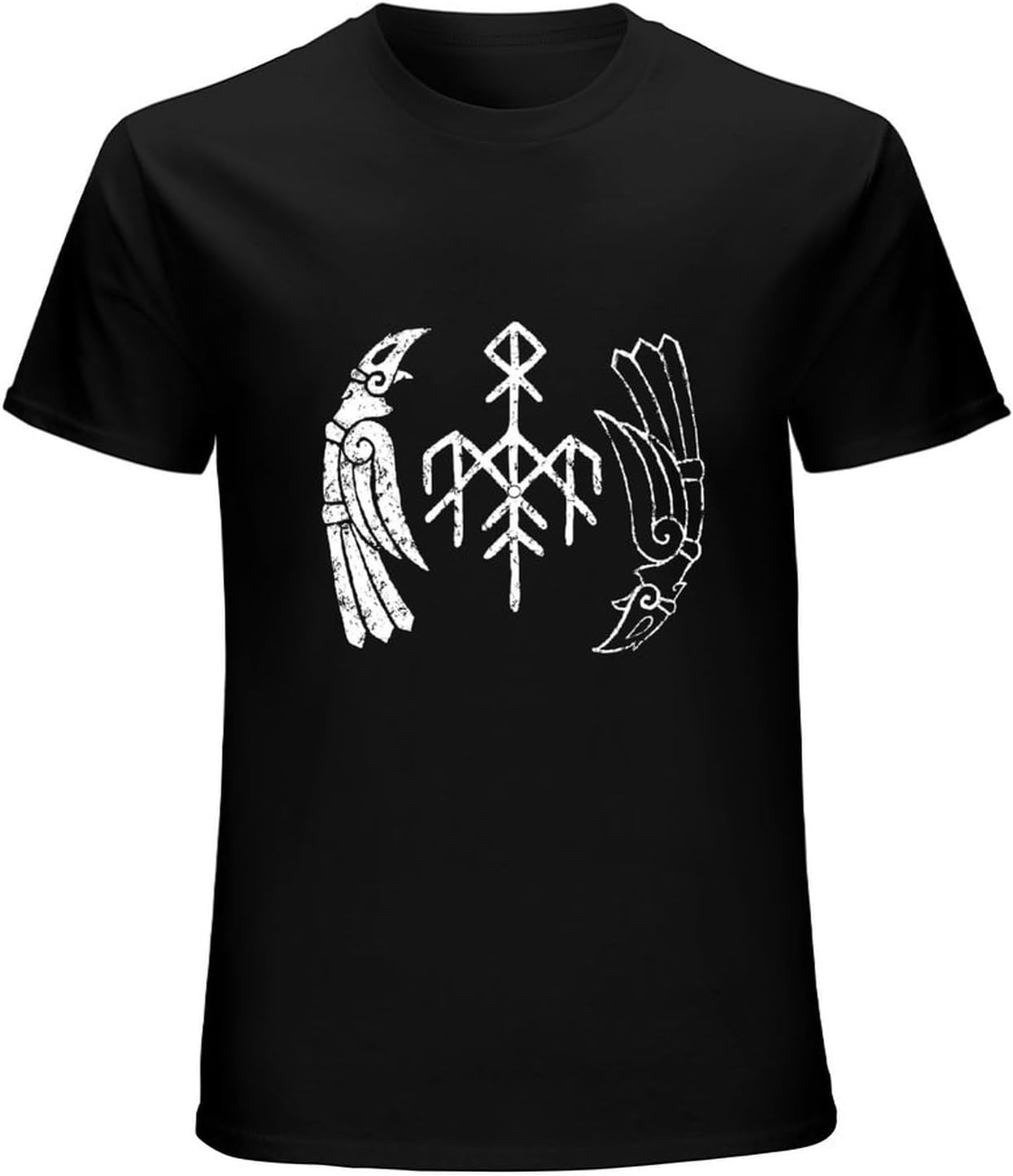 Wardruna â€?KVITRAVN (Organic TS) Short Sleeve T-Shirt Black, Black, XL
