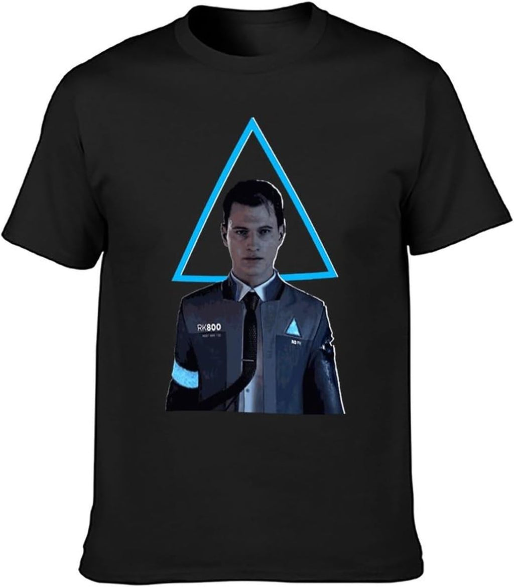 Detroit Become Human T-Shirt Mens Balck Tees Unisex Shirt, Black, 3XL