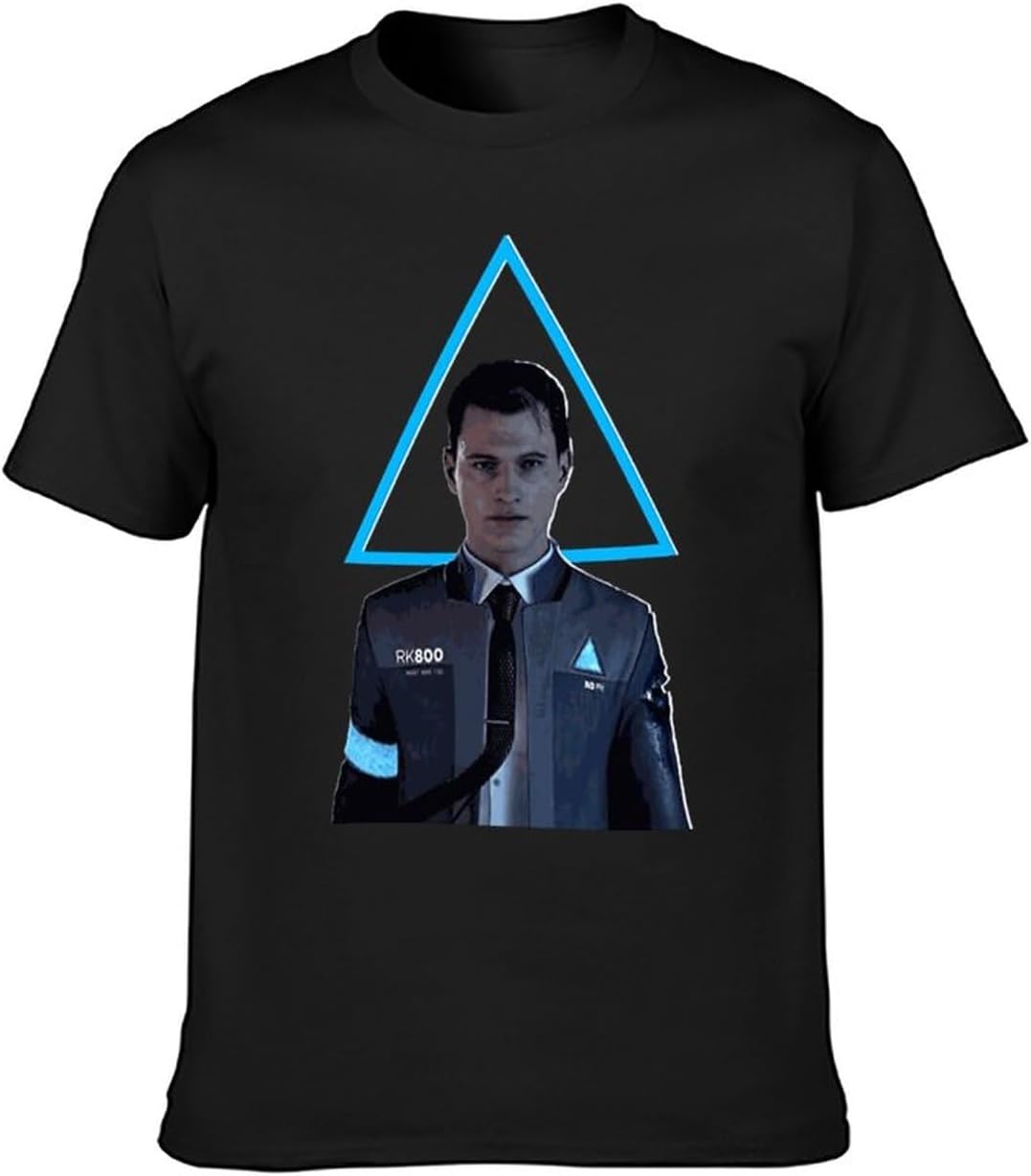Detroit Become Human T-Shirt Mens Balck Tees Unisex Shirt, Black, 3XL
