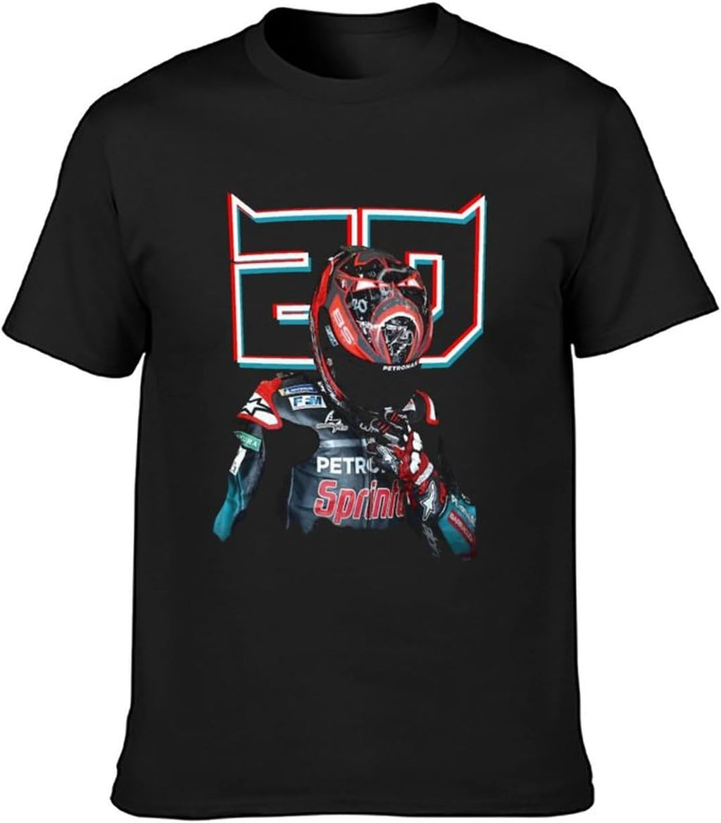 Fabio and Quartararo Moto and GP T-Shirt Mens Balck Tees Unisex Shirt, Black, XXL