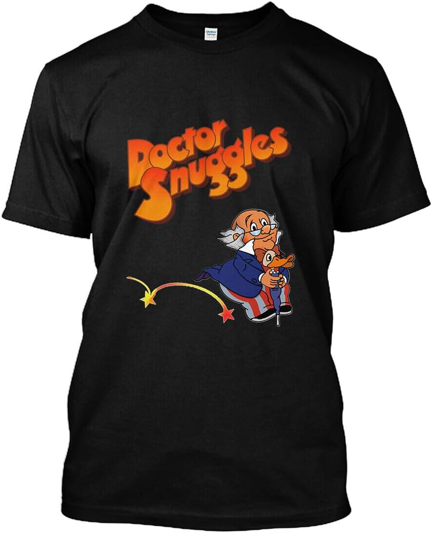 NWT 661479-Dr. Snuggles Retro Vintage Fun T Shirt Size S-4XL, BlackOne Size