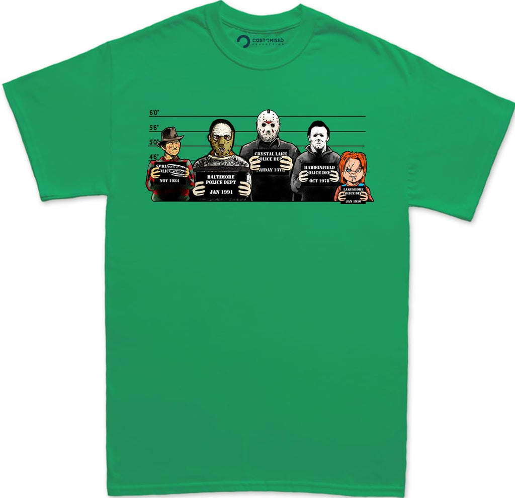 Customised Perfection The Usual Horror Suspects Halloween T-Shirt