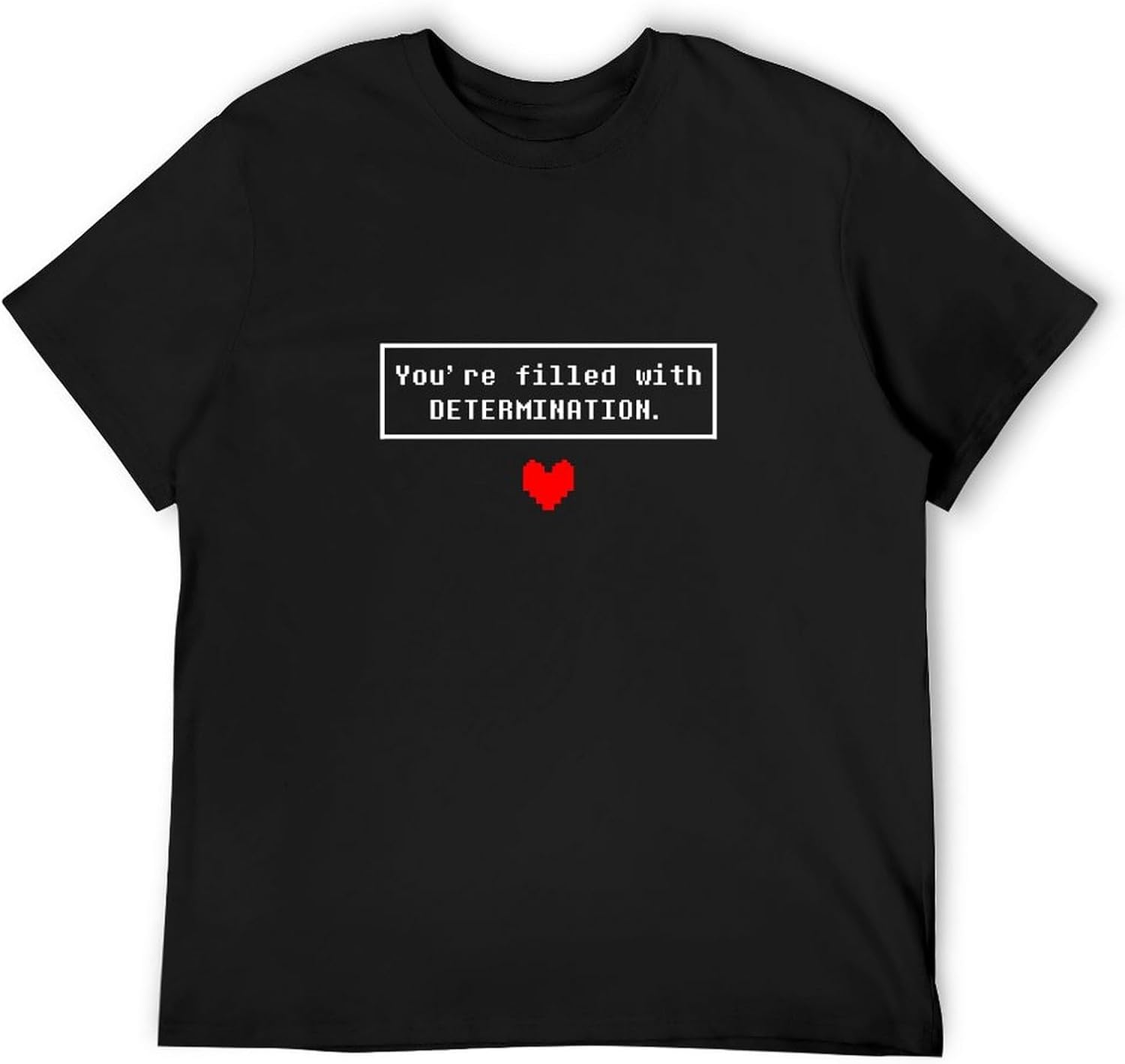 Men's Fashion Undertale Determination Summer T Shirt Short Sleeve L