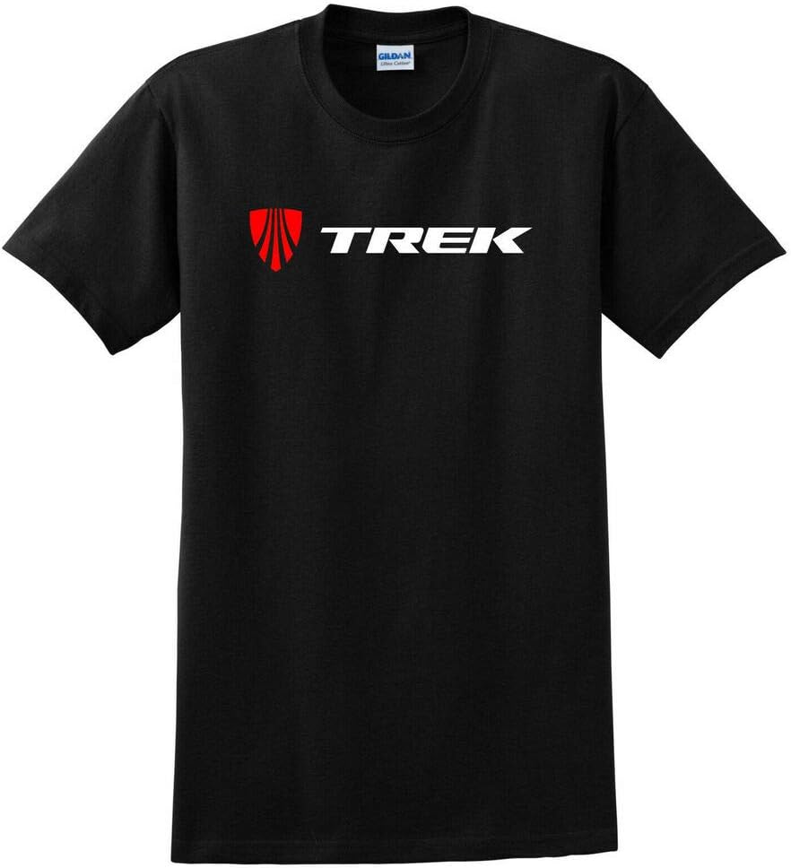 QIAN Trek Bicycle Mountain Bike Road Cycling Race MTB Printed T-Shirt Graphic Tee Men Shirt Black S