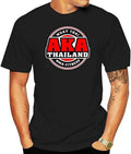 AKA Thailand Gym Muay Thai Black White Men T-Shirt Black