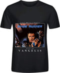 Va@nge@lis Men's Blade Runner Rock Print Crew Neck T-Shirt XL Black