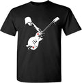 Black Tee Buckethead Play Guitar Cotton Vintage Gift Men's T-Shirt