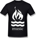 Ho-T Wat-ER Mus-IC T-Shirts Men's Tops Short-Sleeve Crewneck Cotton Tees S