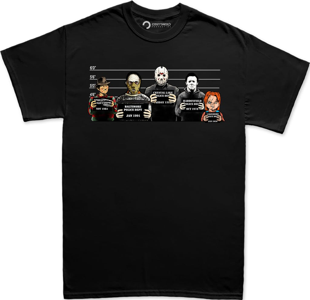 Customised Perfection The Usual Horror Suspects Halloween T-Shirt