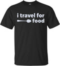 Men's I Travel for Food Mark Wiens T-Shirt All Seasons Suitable Clothes Tee Shirt Black