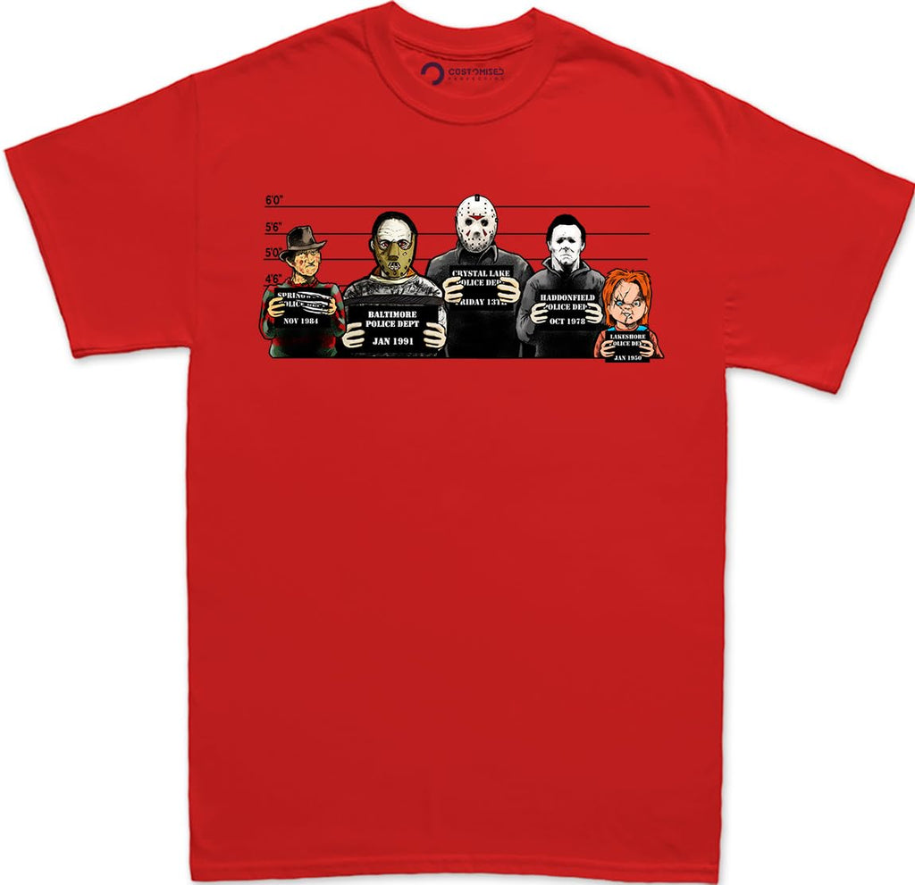Customised Perfection The Usual Horror Suspects Halloween T-Shirt