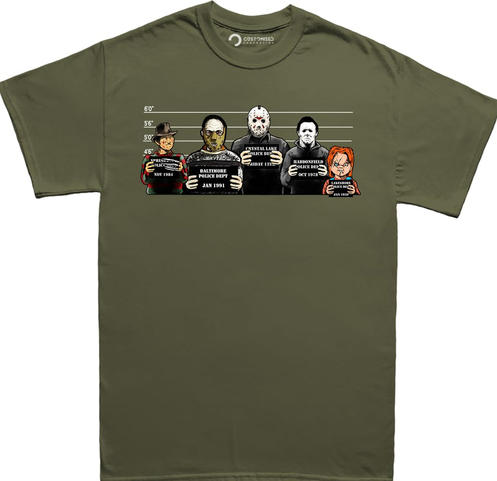 Customised Perfection The Usual Horror Suspects Halloween T-Shirt