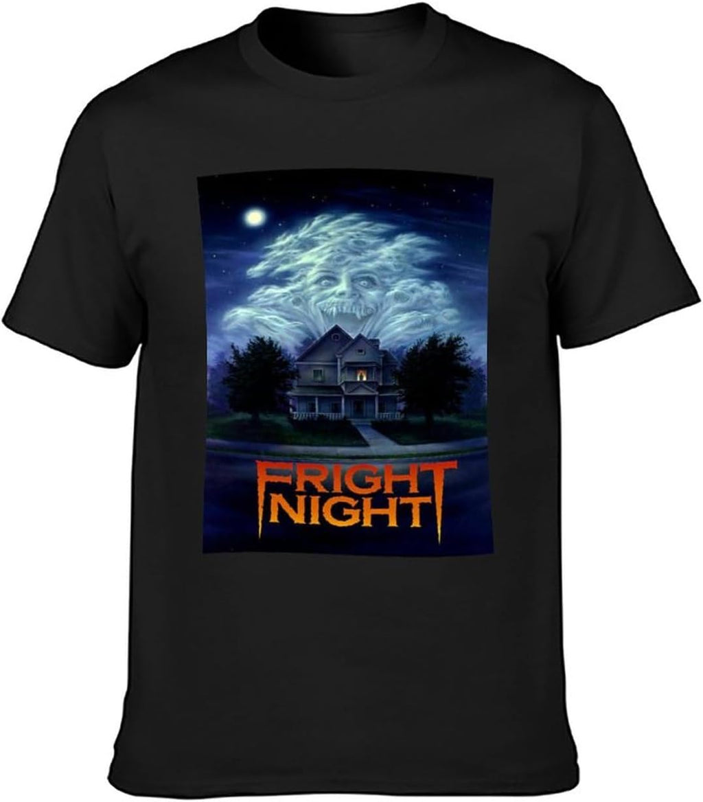 Fright Night T-Shirt Black Graphic Unisex Tee Shirt L