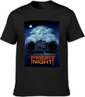 Fright Night T-Shirt Black Graphic Unisex Tee Shirt L
