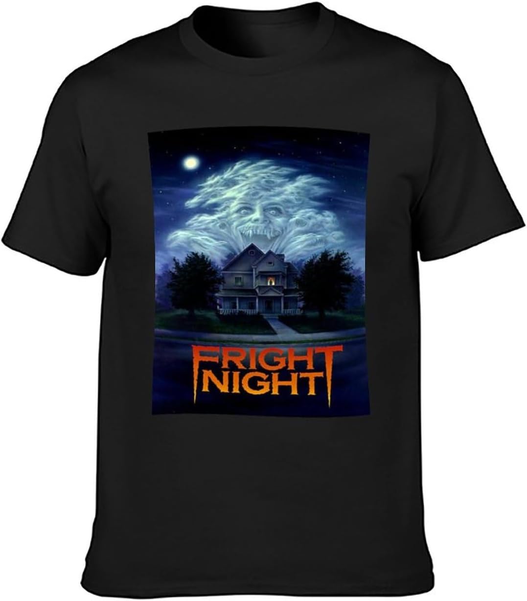 Fright Night T-Shirt Black Graphic Unisex Tee Shirt L