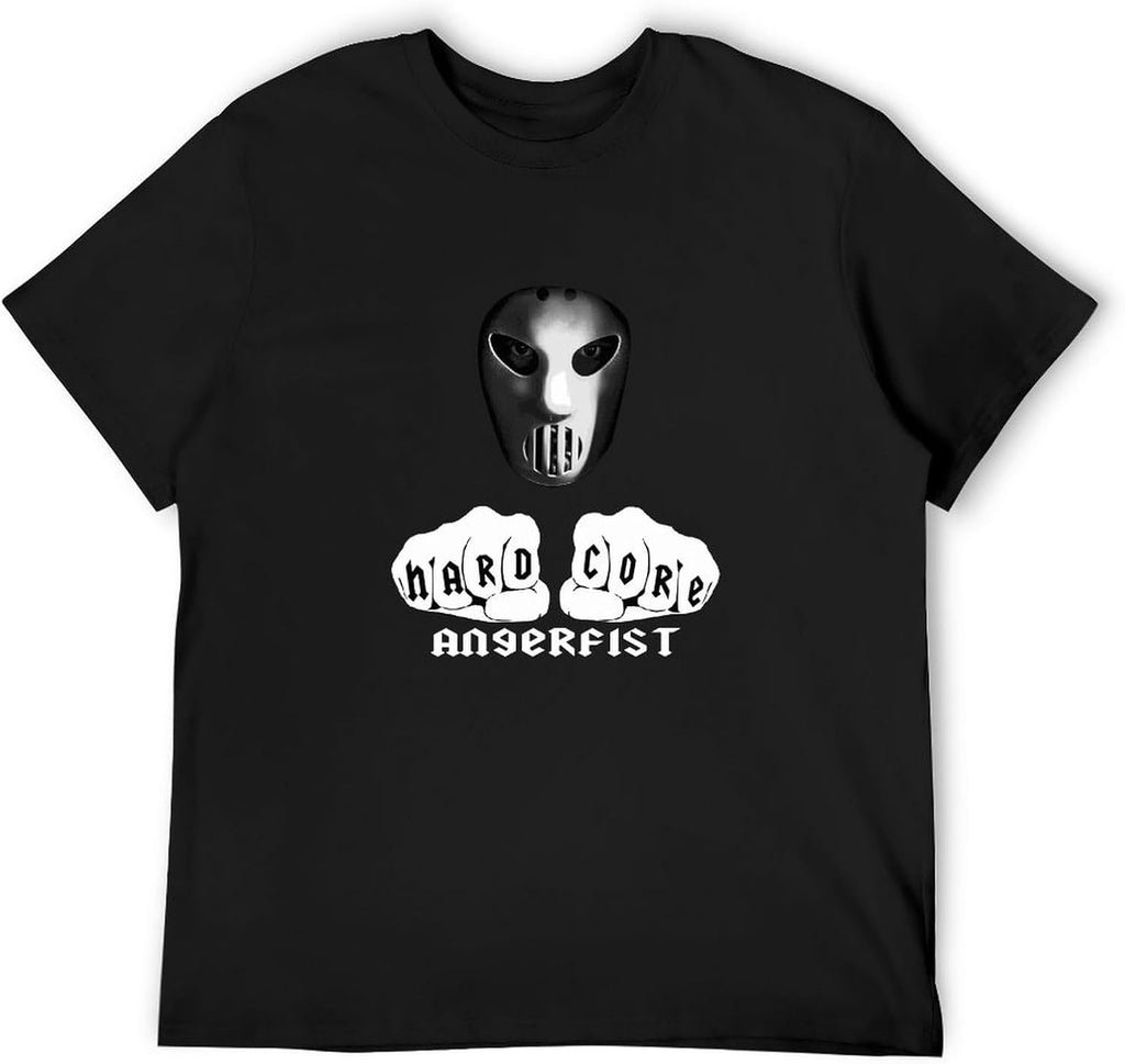 Camiseta Hardcore Angerfist T-Shirt Black Graphic Unisex Tee Shirt S