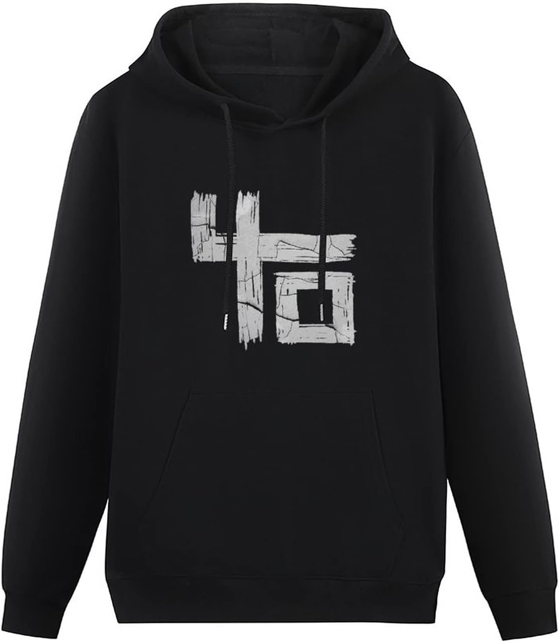 Men's Indochine Pullover Hoodies Long Sleeve Sweatshirts, Black, XL