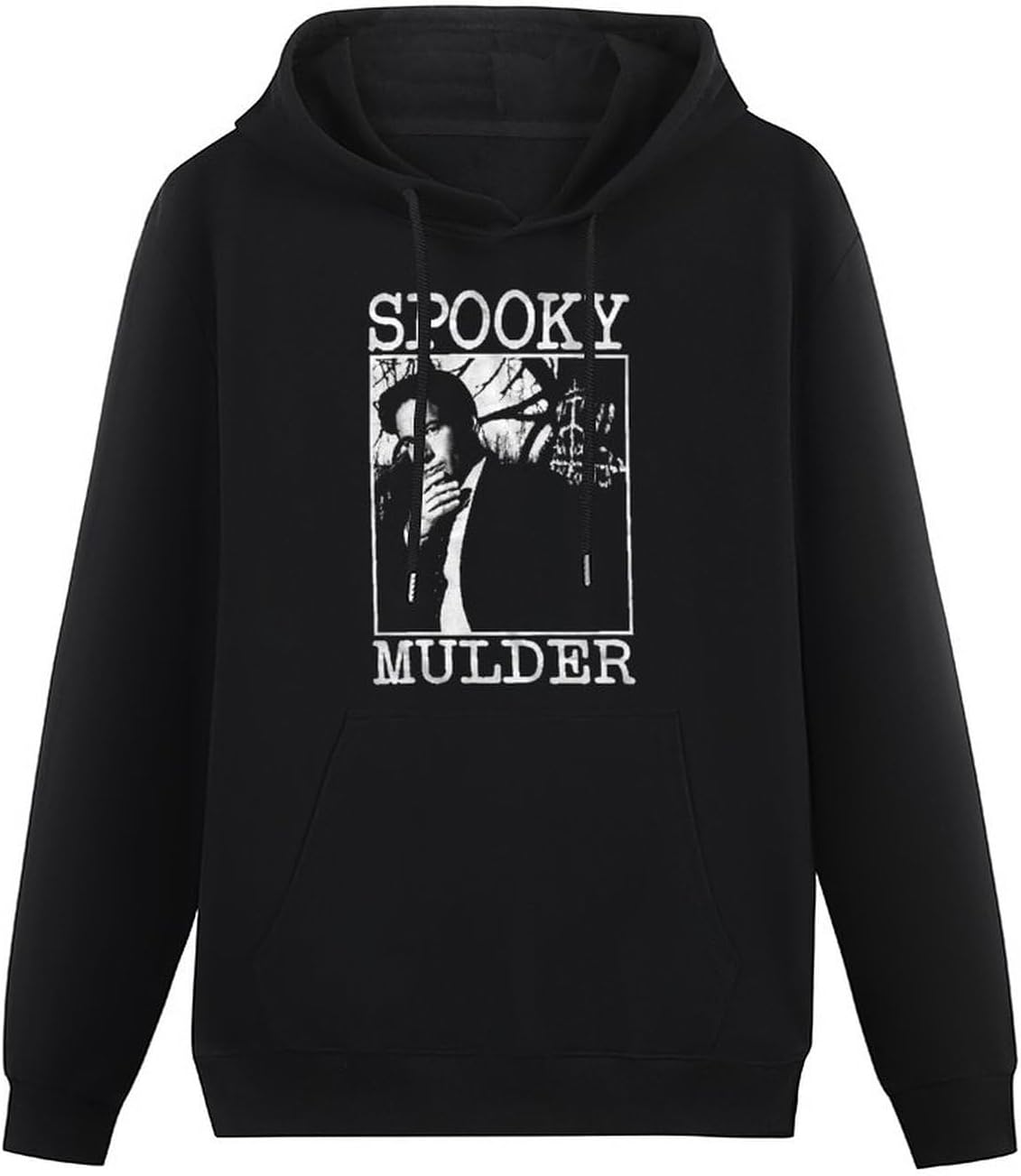 X-Files Men's Long Sleeve Hoody Black Spooky Mulder Crewneck Graphic Hoodie