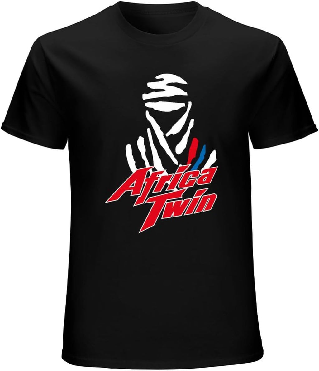 Africa Twin T Shirts Men Short Sleeve Tops Africa Twin Motorcycle T-shirt Cotton T Shirts Men Black T-Shirt