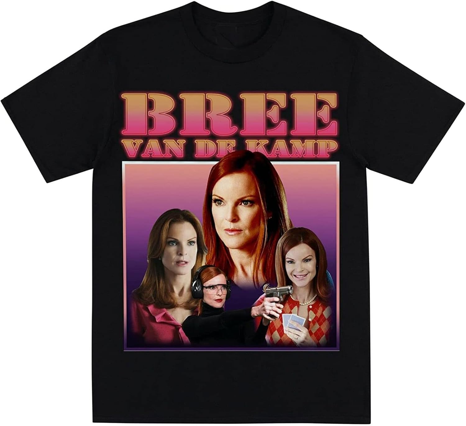 Men's Vintage Bree Van DE KAMP Homage T-Shirt Desperate Housewives T Shirt Funny Tee Black