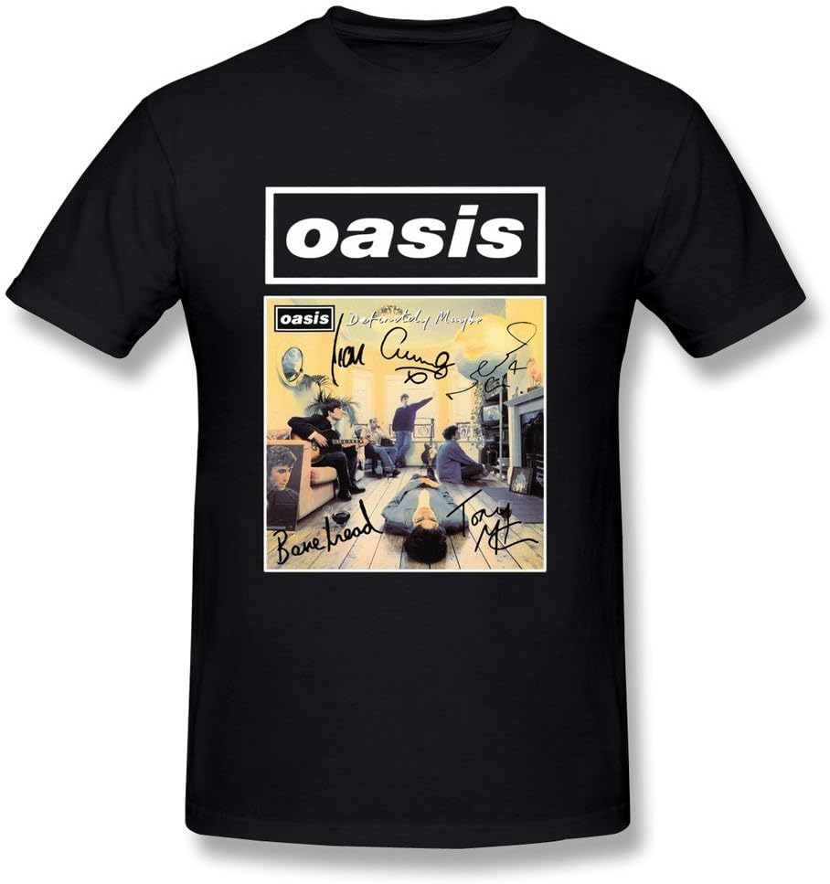Christine Cheryl Men's Oasis Definitely Maybe T-Shirt, Black, L