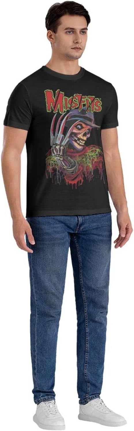 Men's T-Shirt Misfitss Short Sleeve Graphic Tops Tee for Men Womens