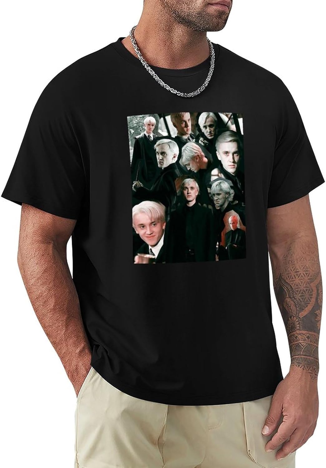 bagno Collage Edit T-shirt Tom Felton As Draco Malfoy Dmn pour homme