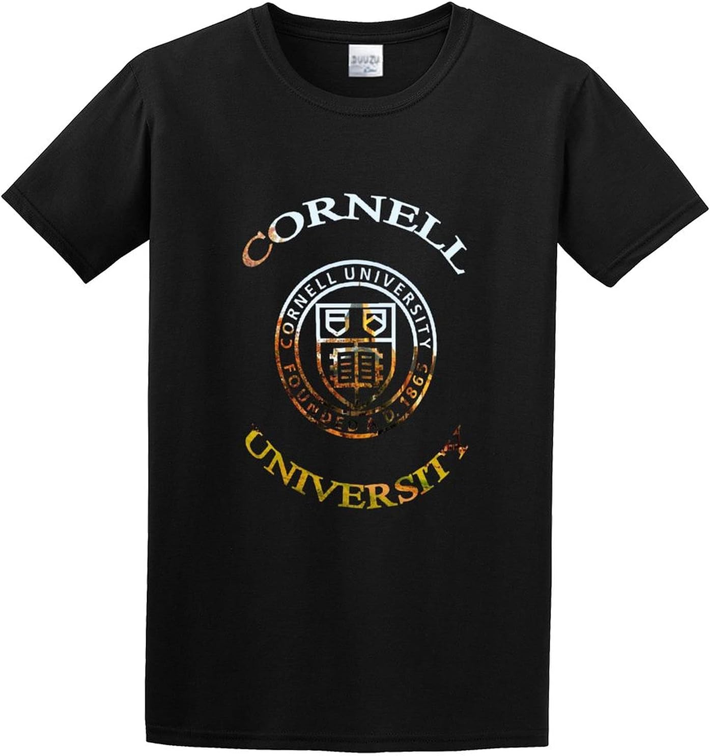 Cornell University Unisex Graphic T-Shirt Mens Cotton Casual Black Tee Shirt L