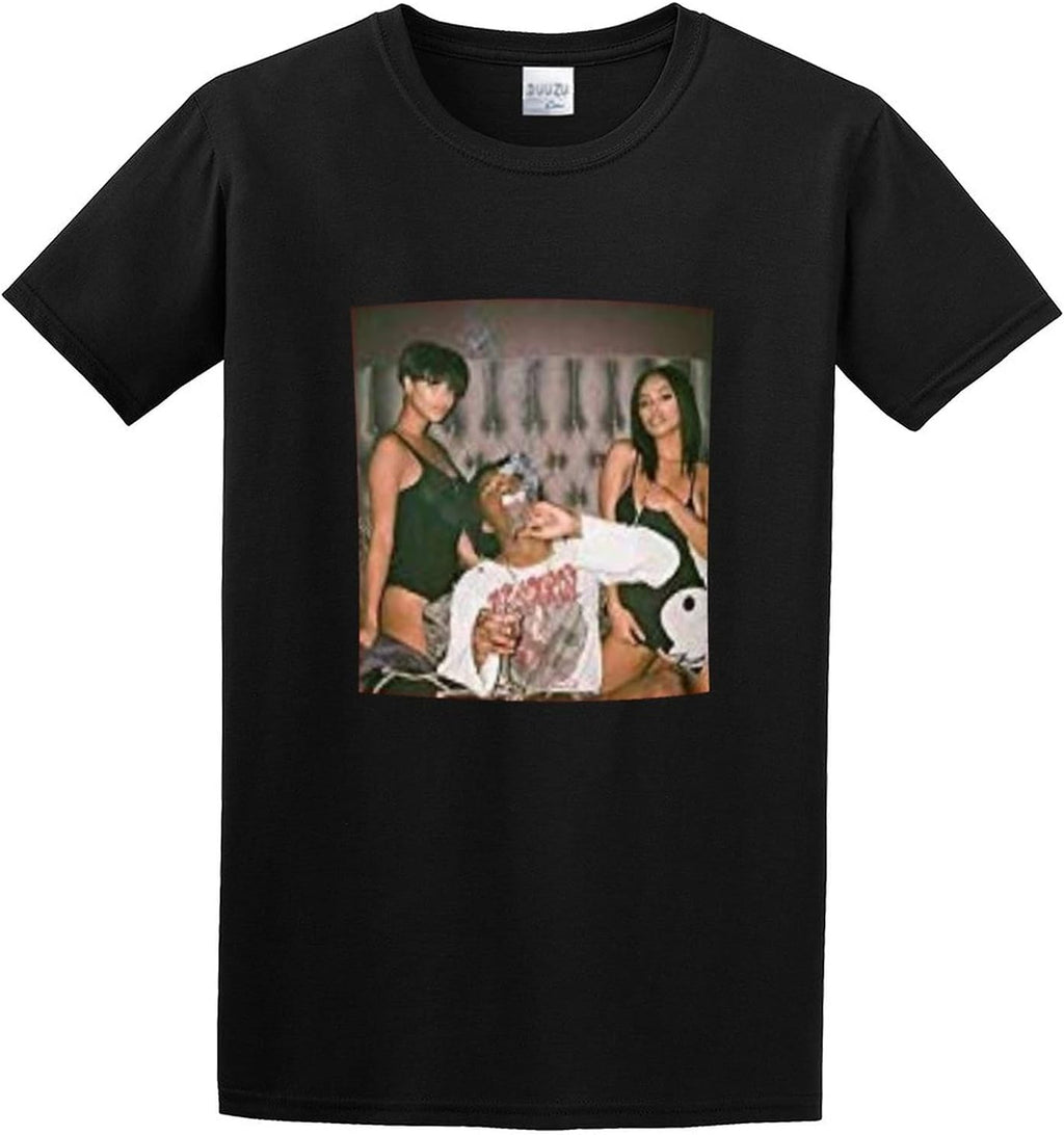 Playboi Carti Vintage Rapper Hip Hop Rock Cool Graphic T-Shirt Black Men's Tee