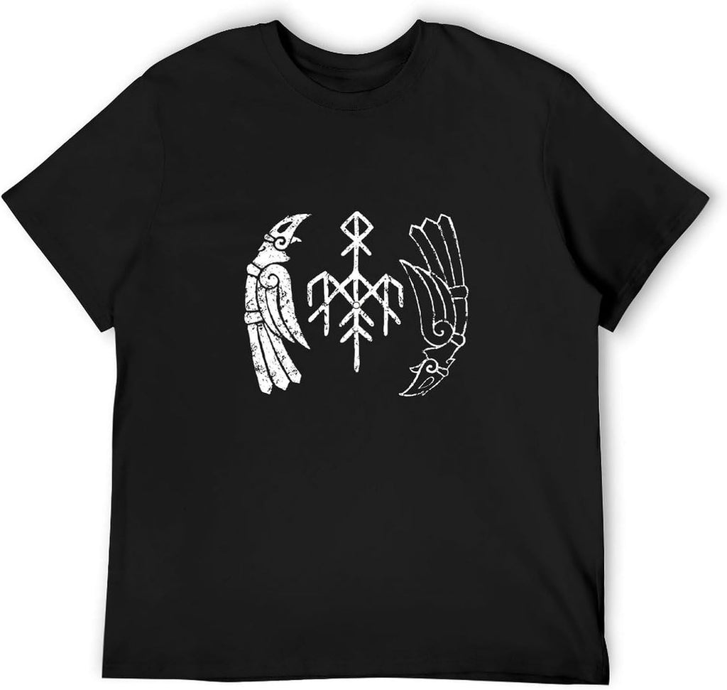 Wardruna â€?KVITRAVN (Organic TS) Short Sleeve T-Shirt Black, Black, XL