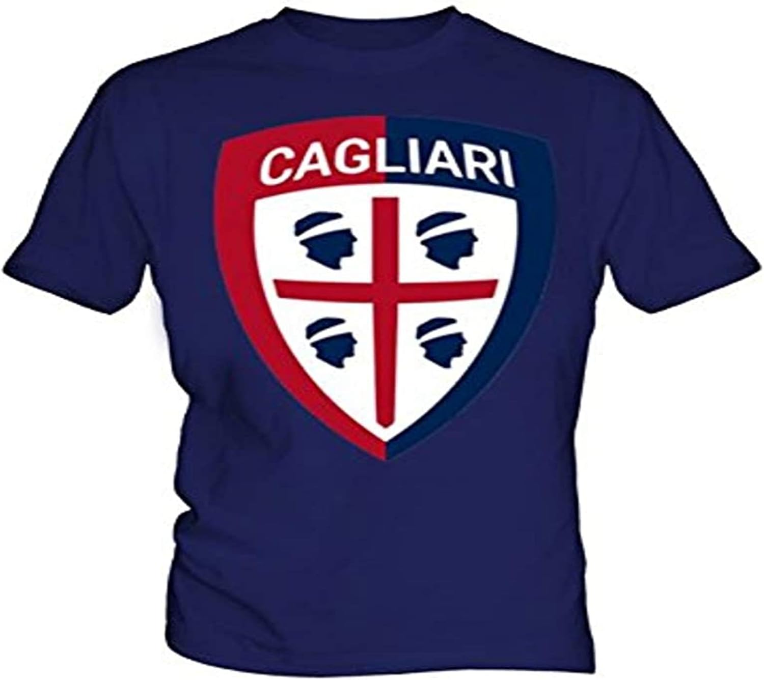 wav Cagliari Calcio Logo 3 Men's Blue T Shirt S