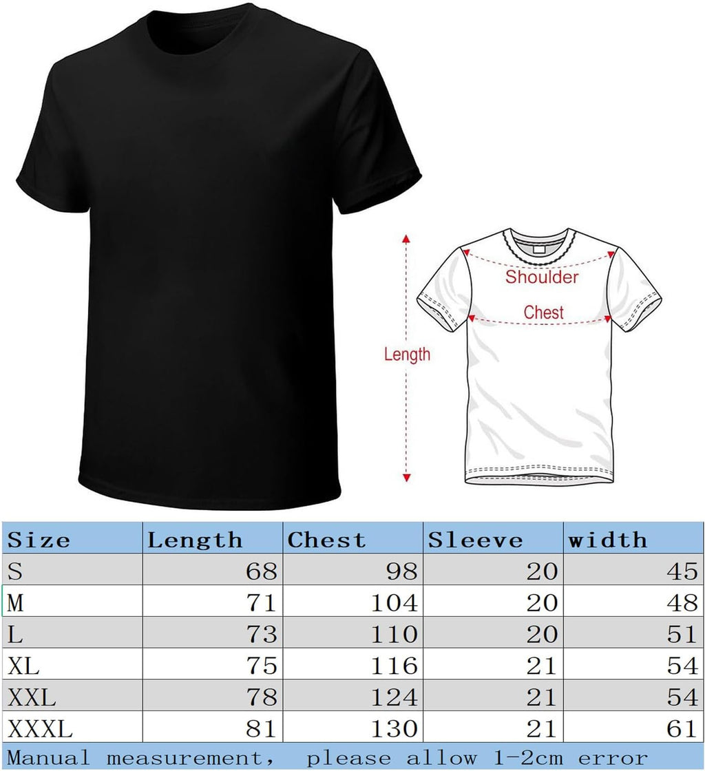 Ho-T Wat-ER Mus-IC T-Shirts Men's Tops Short-Sleeve Crewneck Cotton Tees S