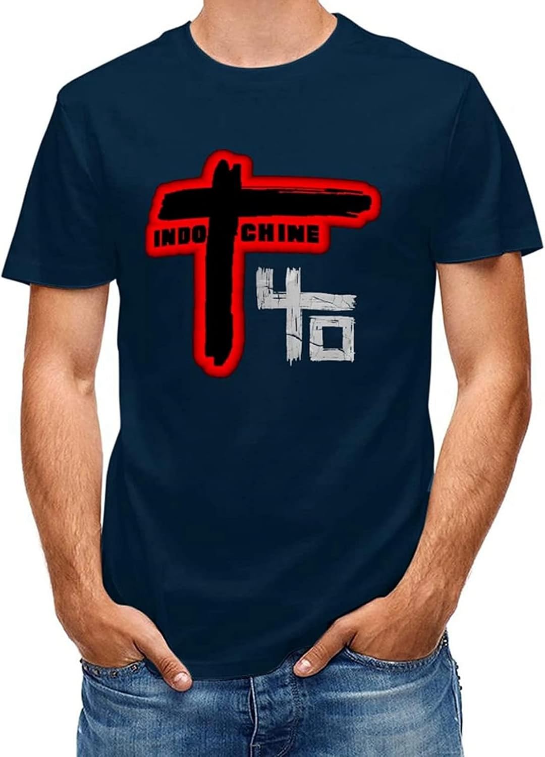 T-Shirt for Indochine Gray T-Shirt Navy, navy blue, 3XL