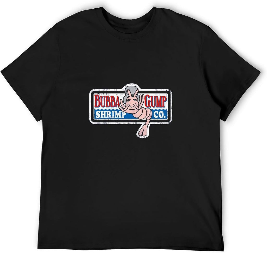Forrest Gump Bubba Gump T-Shirt Black Graphic Unisex Tee Shirt XL