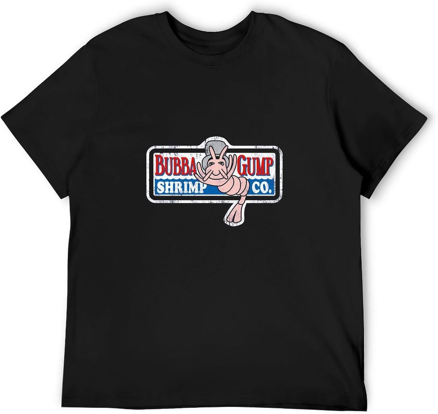 Forrest Gump Bubba Gump T-Shirt Black Graphic Unisex Tee Shirt XL