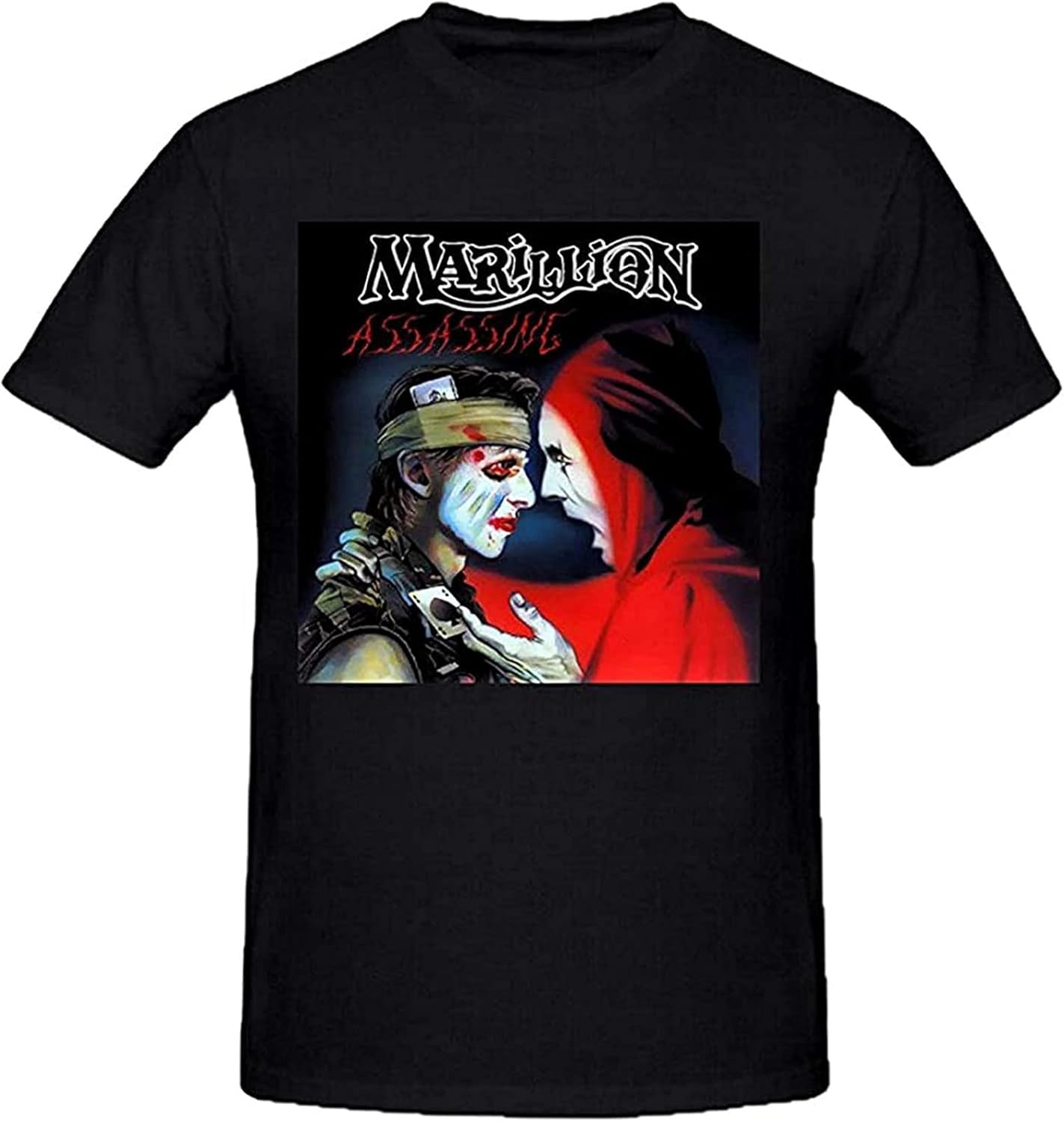 Marillion Assassing Printed Tee Graphic T Shirt Funny Shirt for Mens XL, Black