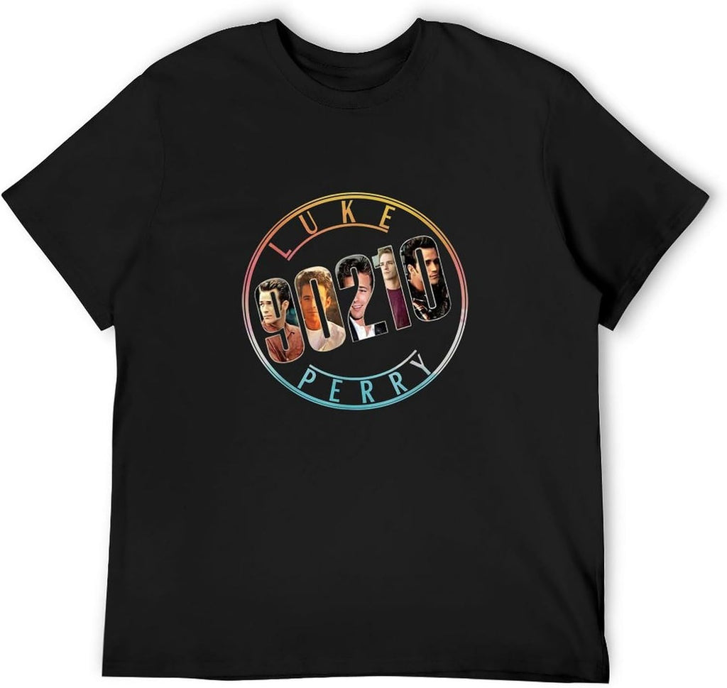 Beverly Hills 90210 Luke Perry Dylan McKay T-Shirt Black Graphic Unisex Tee Shirt S