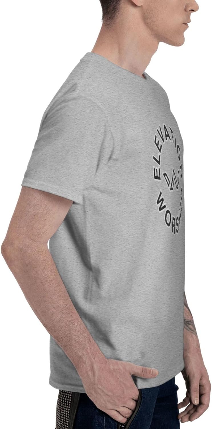 Men's T Shirts Fashion Short Sleeve Outdoor Gym Workout Crewneck Black Sweatshirt