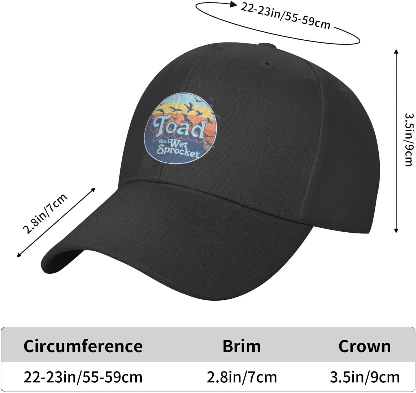 Mans Women's Adjustable Baseball Cap Fashion Outdoors Cycling Dad Hat Black