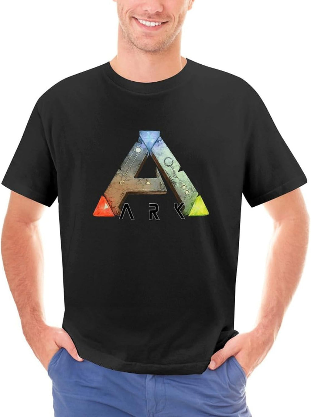Ark Survival Evolved Men Black Cotton T-Shirt Print Tee Shirts