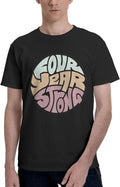 Four Rock Year Strong Band Men Crewneck T Shirt Comfy Short Sleeve Sports Gym Workout Tops Black Small