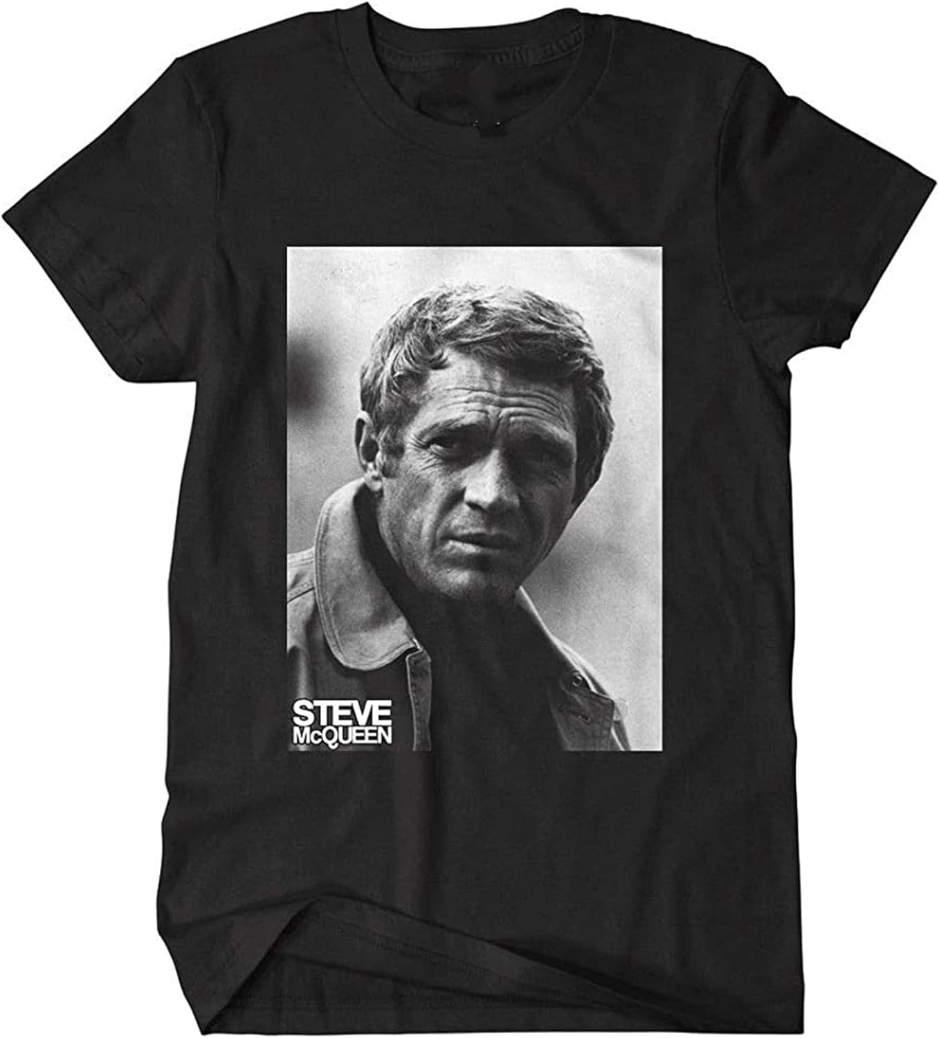 Steve McQueen T-Shirt Le Mans Blob Mustang Mr Cool Bullitt Cult Fun Racing Black M, Black