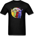 Men's Teletubbies Group StickerShort Sleeve T Shirt Sarge Size XL, Black