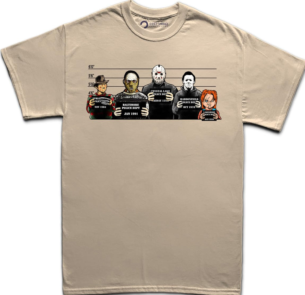 Customised Perfection The Usual Horror Suspects Halloween T-Shirt