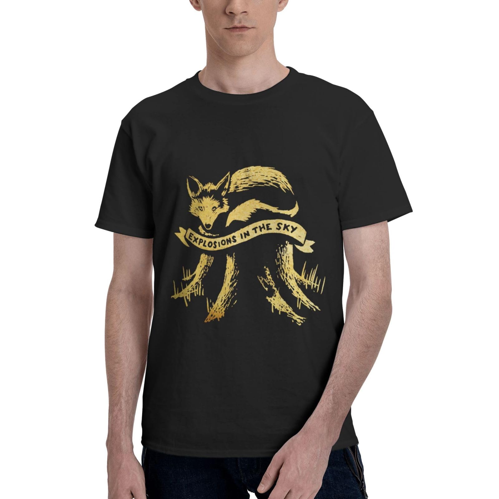 Band Man T Shirt Cool Short Sleeve Sports Cycling Crewneck Black T-Shirts