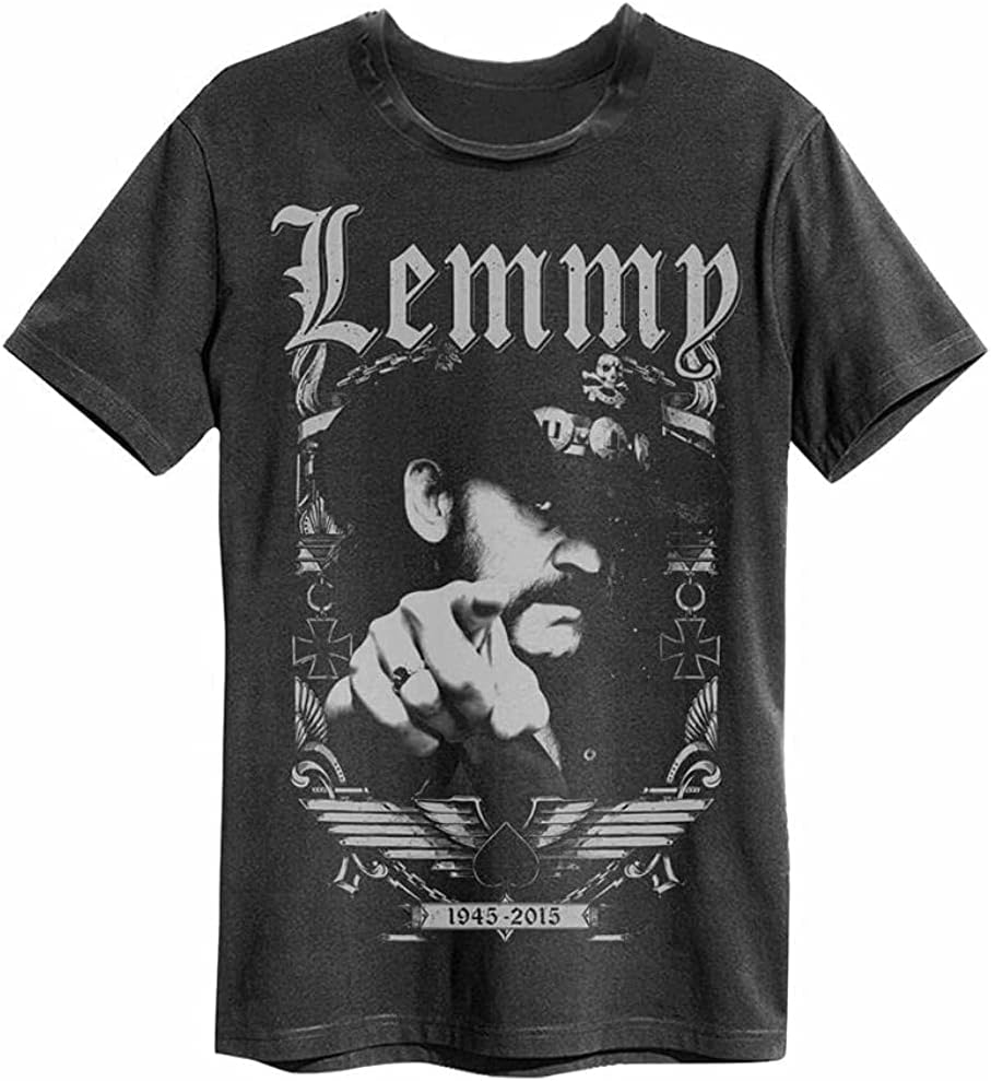 Amplified Lemmy 1945 Men's T-Shirt Unisex Black Tee