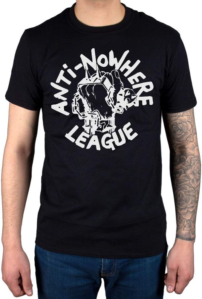 Anti Nowhere League Merch The Perfect Crime Clair T-Shirt Graphic Top Printed Tee Shirt for Mens Black L